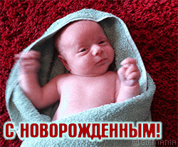 С новорожденным GIF картинка