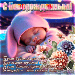 С новорожденным GIF картинка